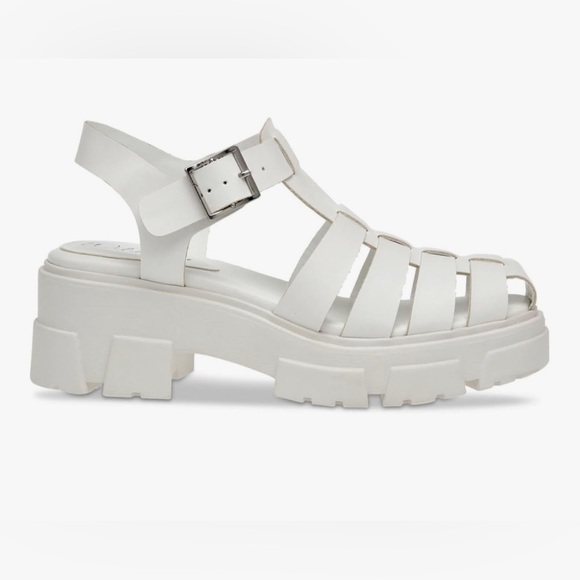 Wild Pair White Strappy Sandals - Picture 4 of 9